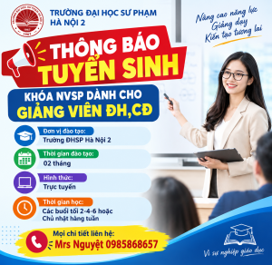 KHÓA HỌC NVSP DÀNH CHO GIẢNG VIÊN ĐH-CĐ